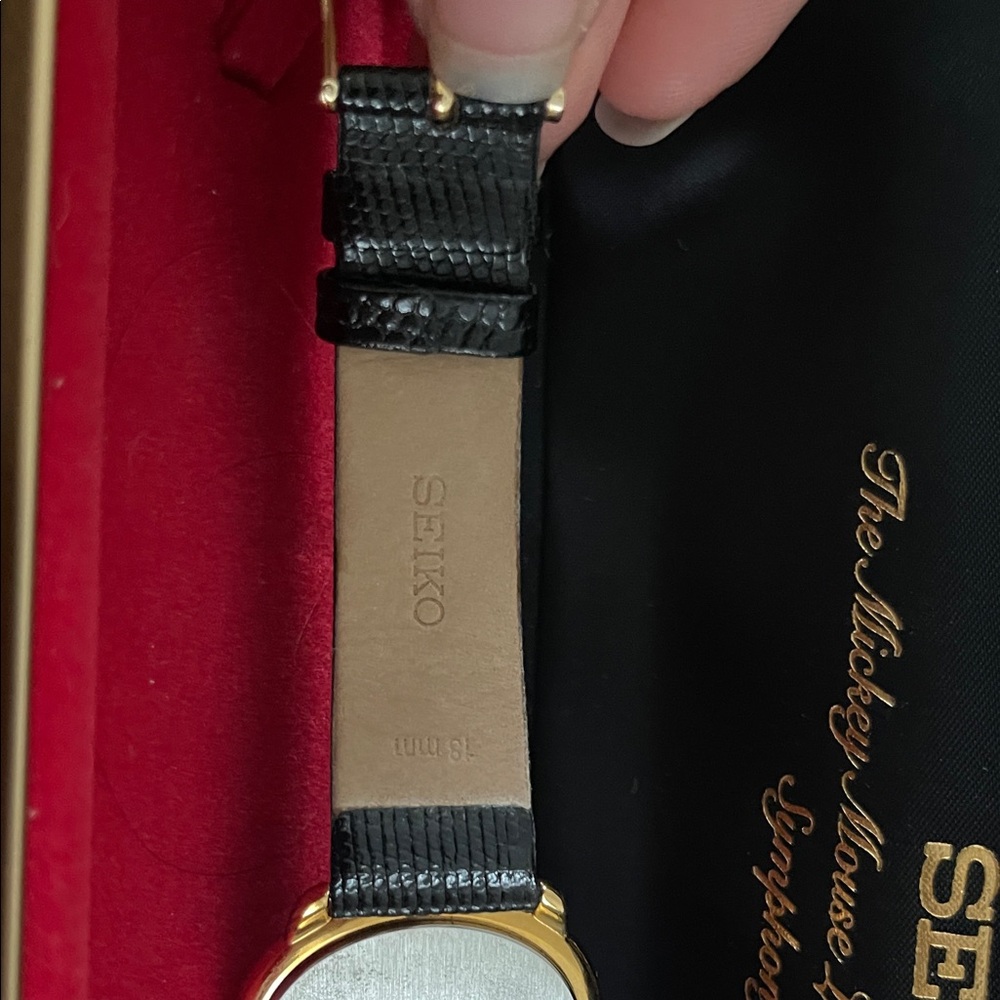 Seiko Gold-Tone Watch with Black Strap - Picture 5 of 7